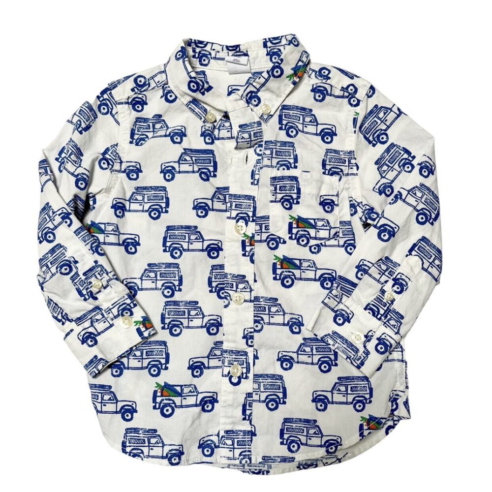 Gap Printed Poplin Button Up Shirt Size 24m
